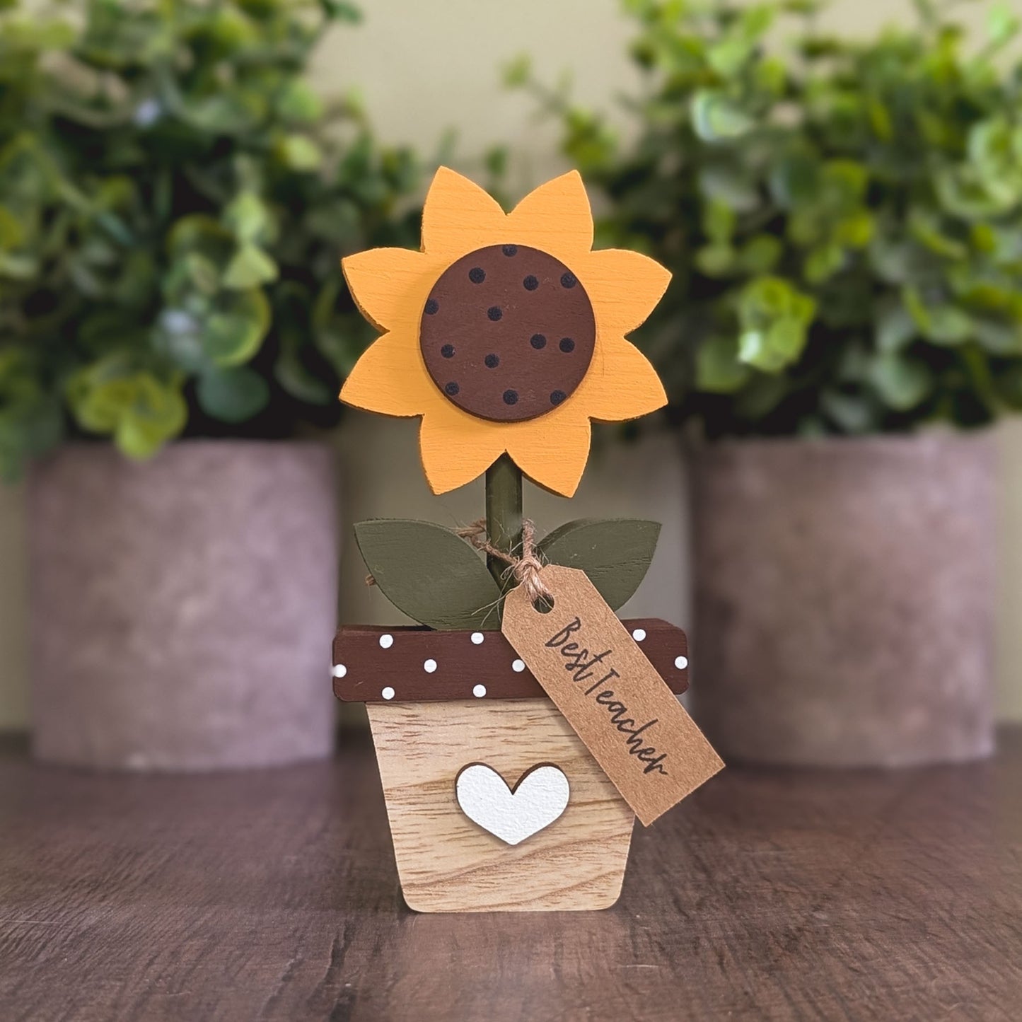 Potted sunflower