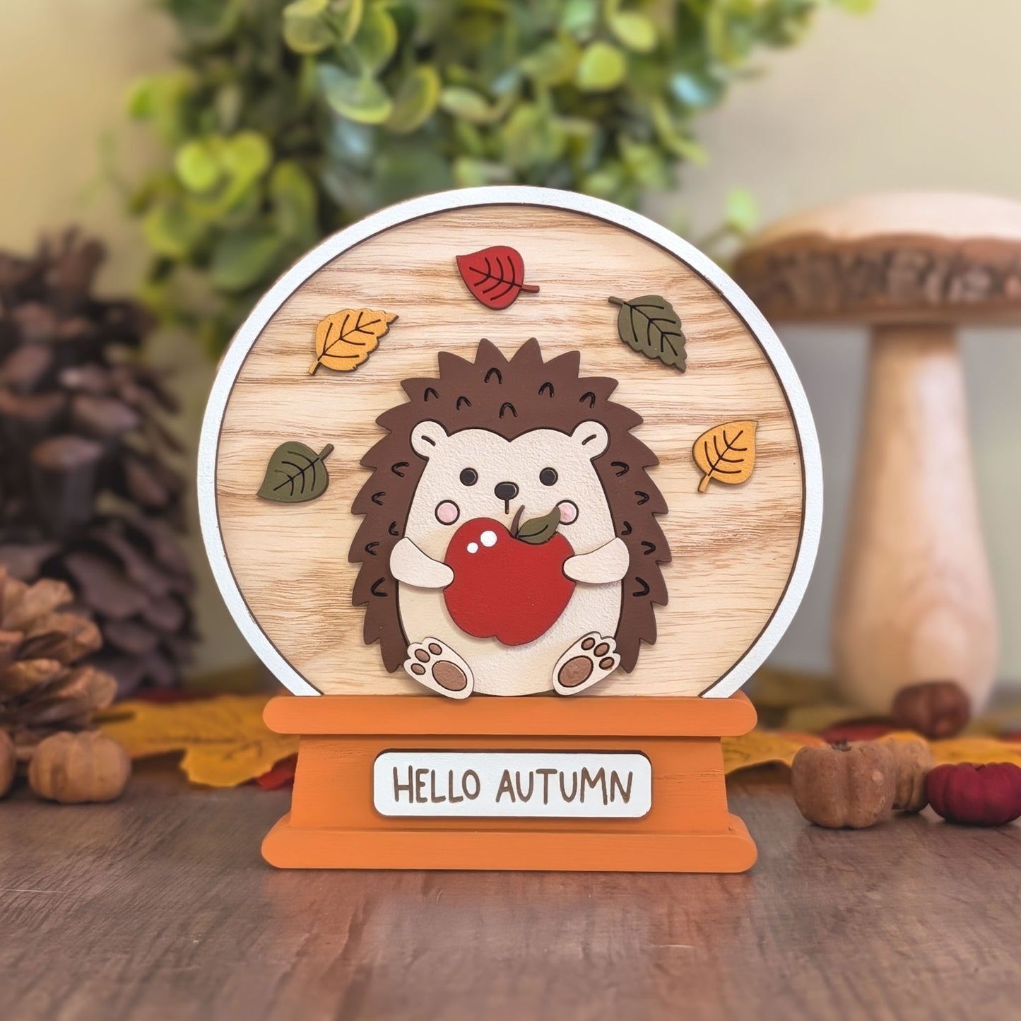 Autumn snow globe