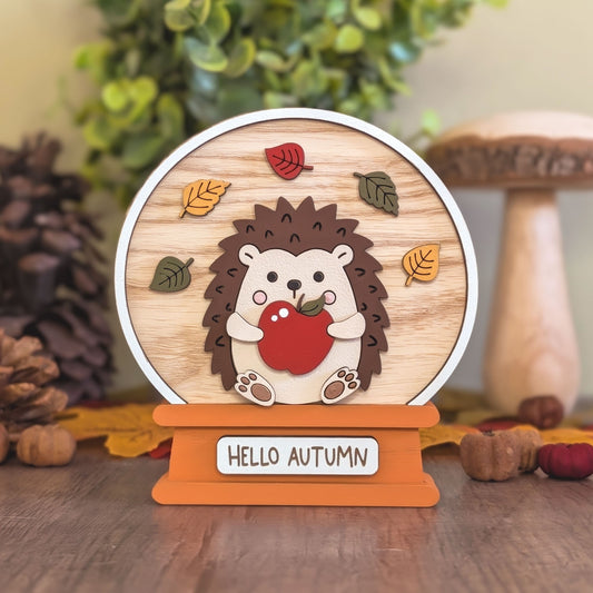 Autumn snow globe