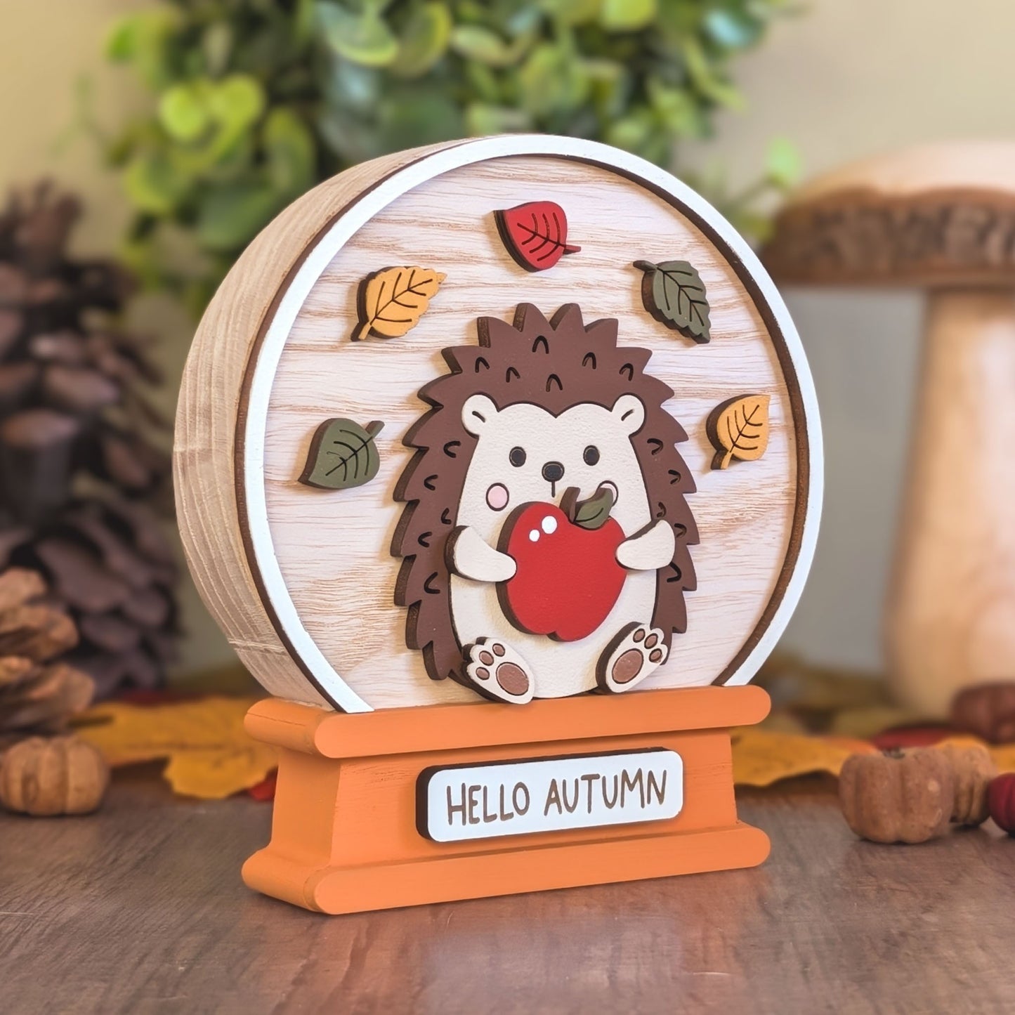 Autumn snow globe