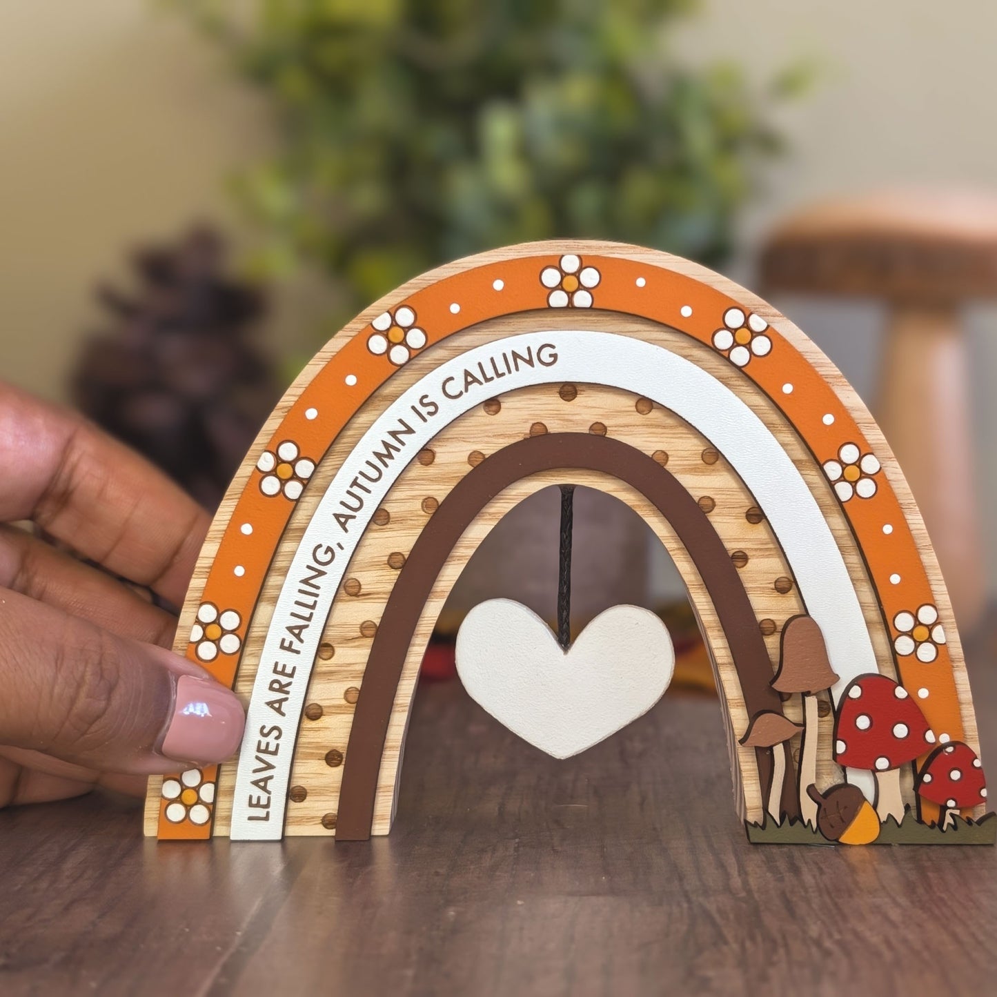 Personalised autumn rainbow