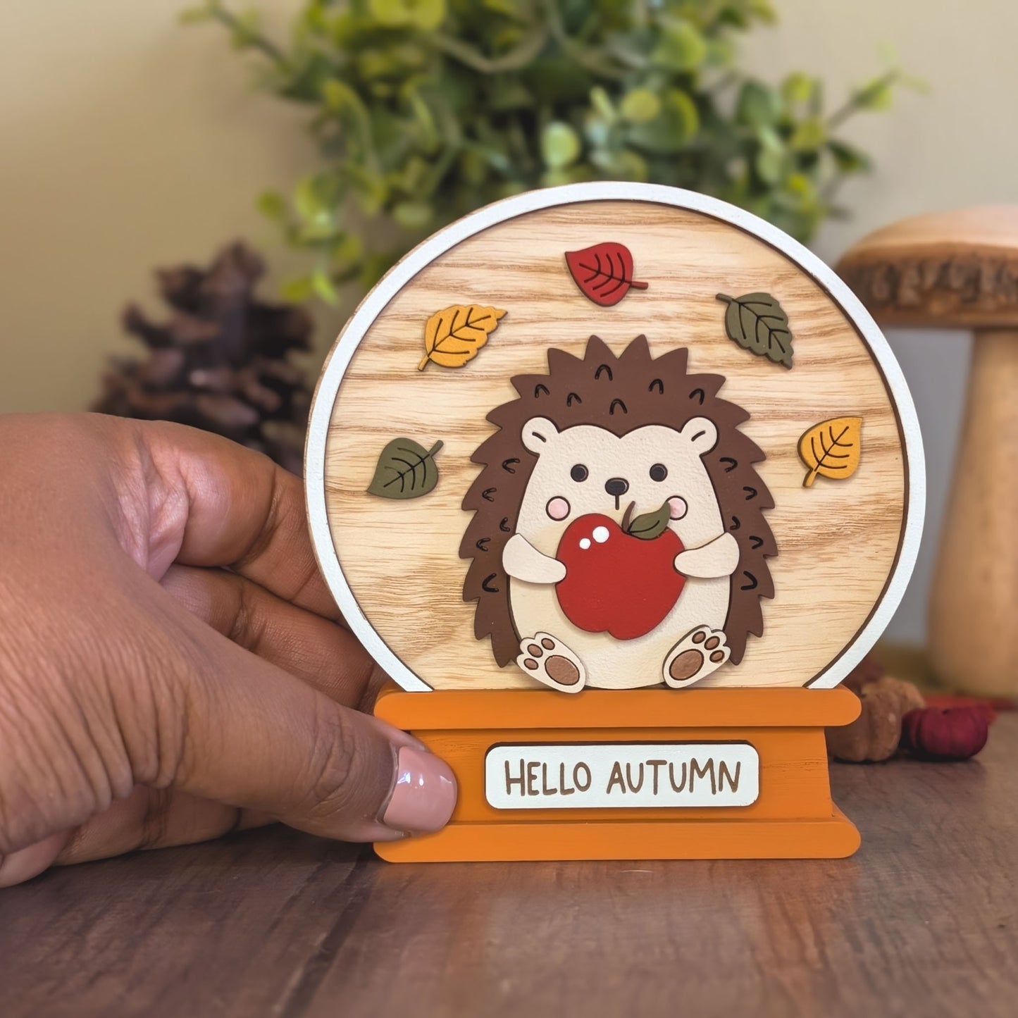 Autumn snow globe