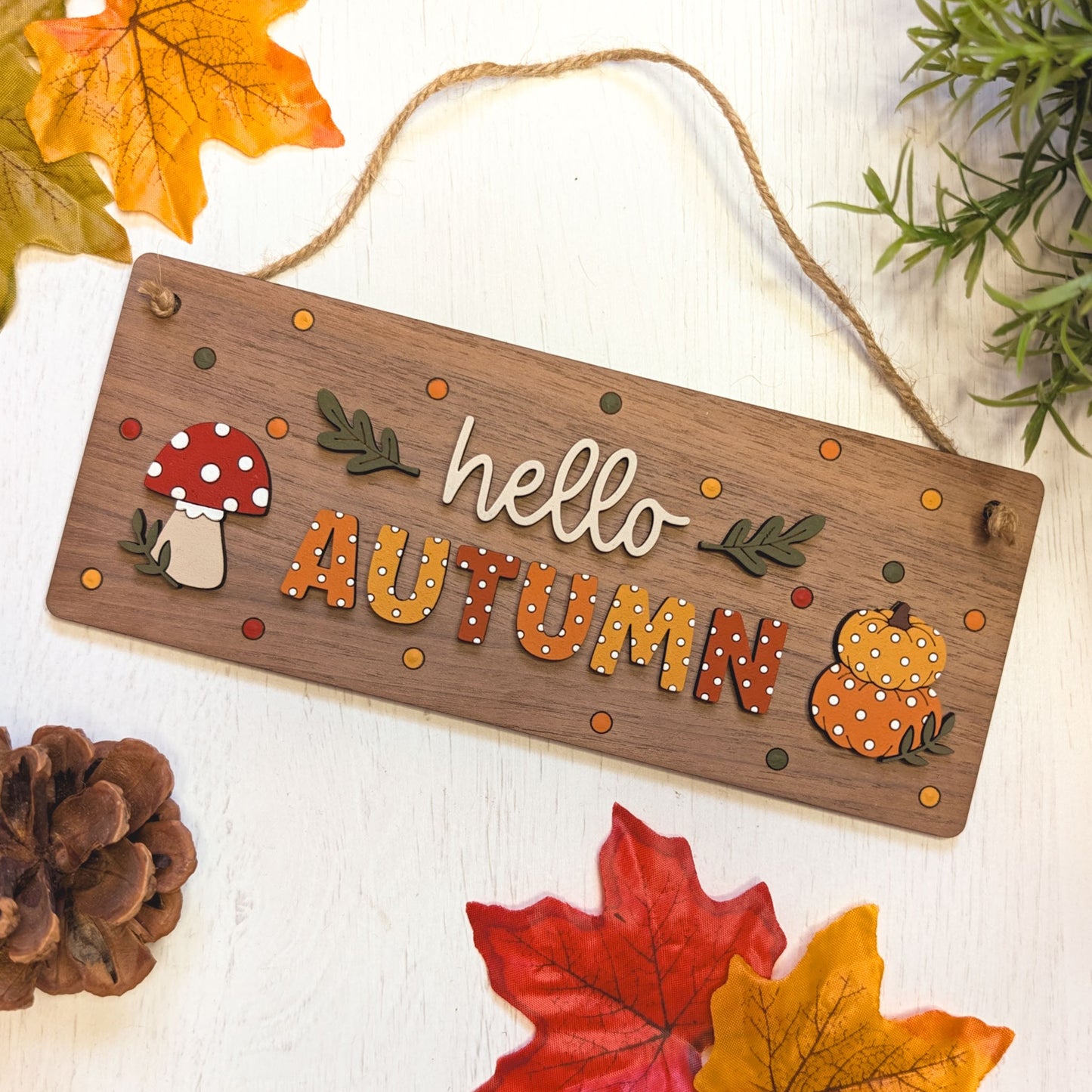 Hello Autumn sign