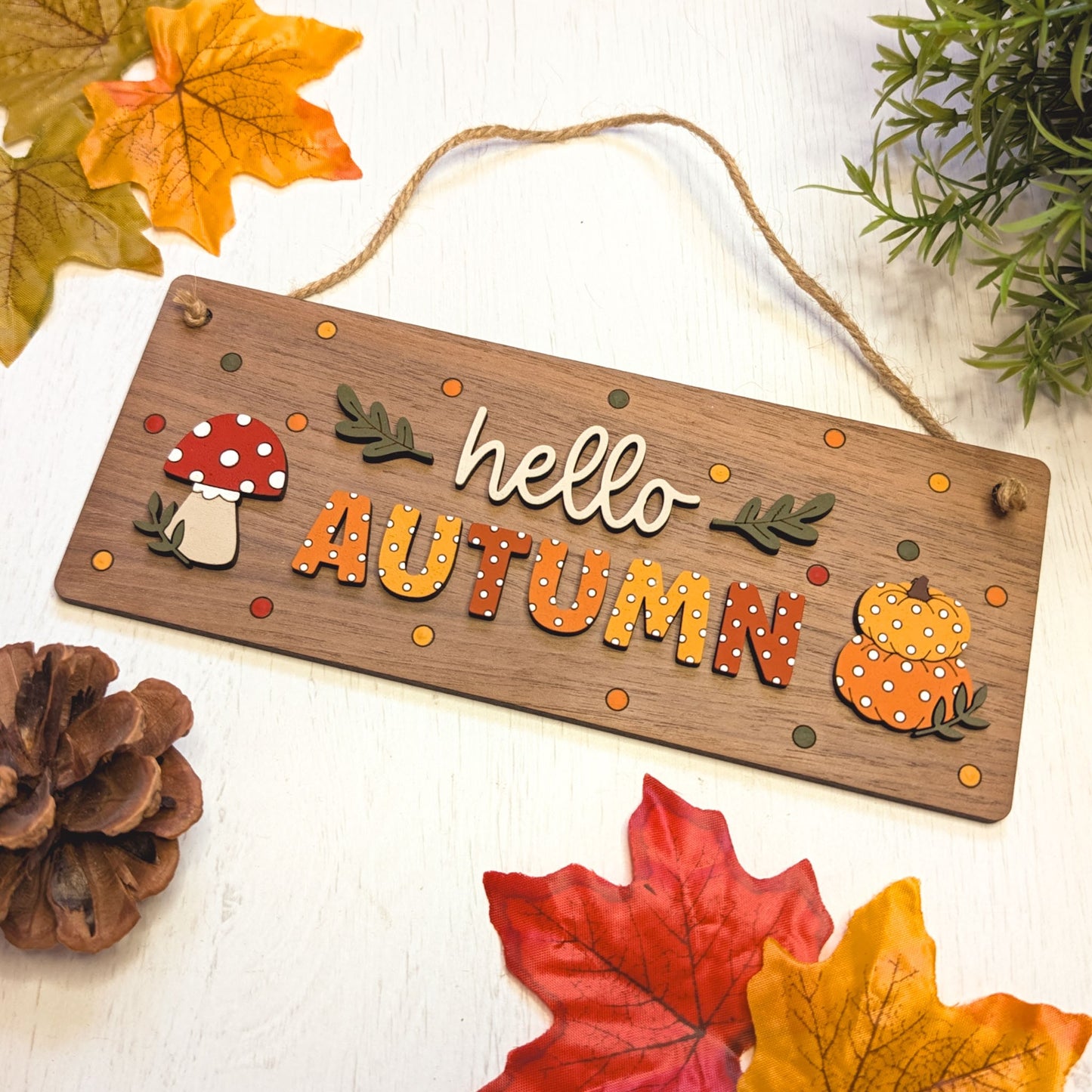 Hello Autumn sign