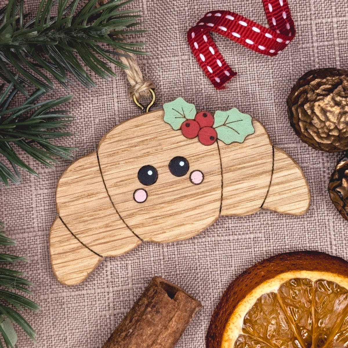 Croissant hanging decoration