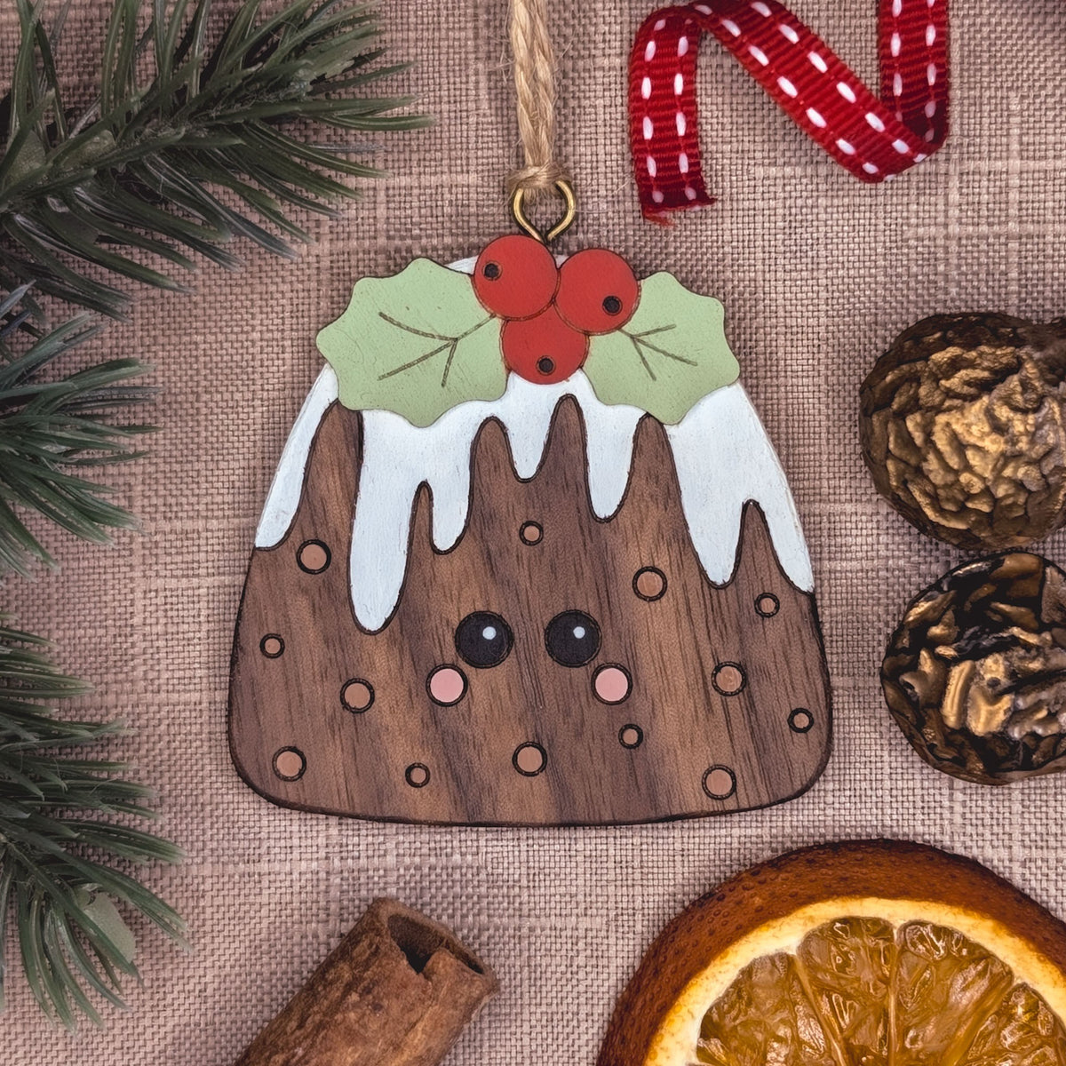Christmas pudding hanging decoration