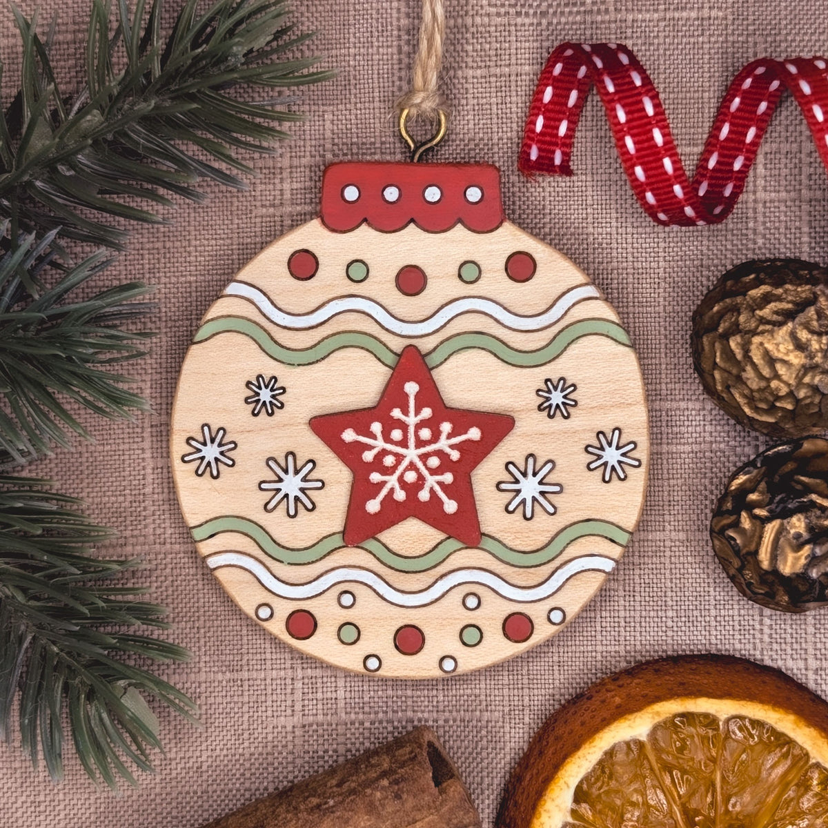 Christmas bauble hanging decoration