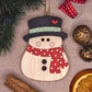 Top hat snowman hanging decoration