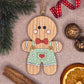 Gingerbread boy hanging decoration