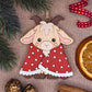 Goat in blanket hanging decoration