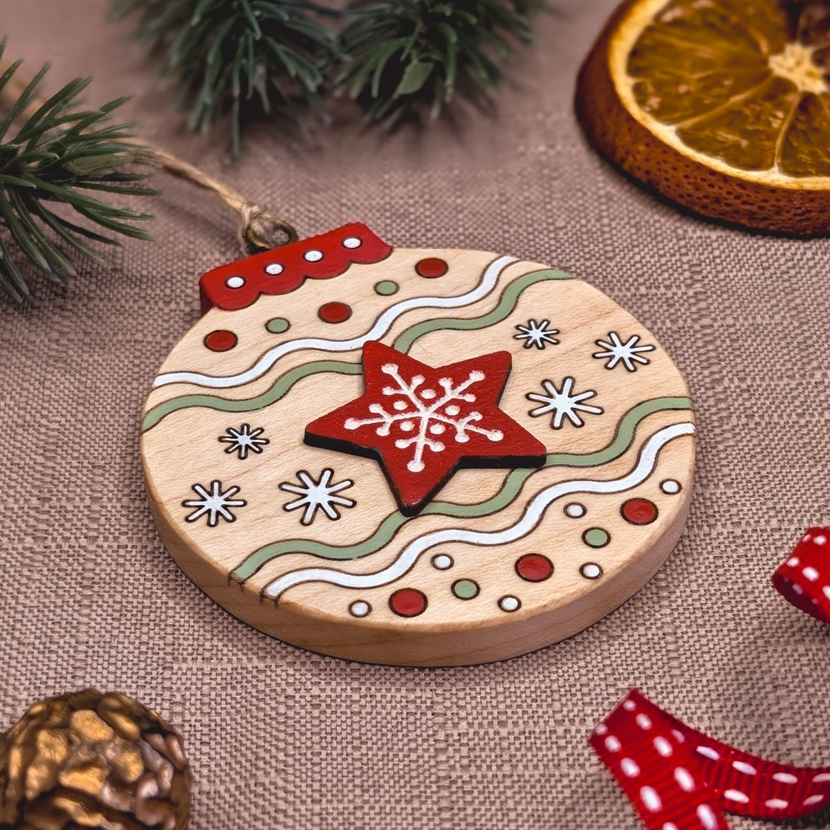 Christmas bauble hanging decoration