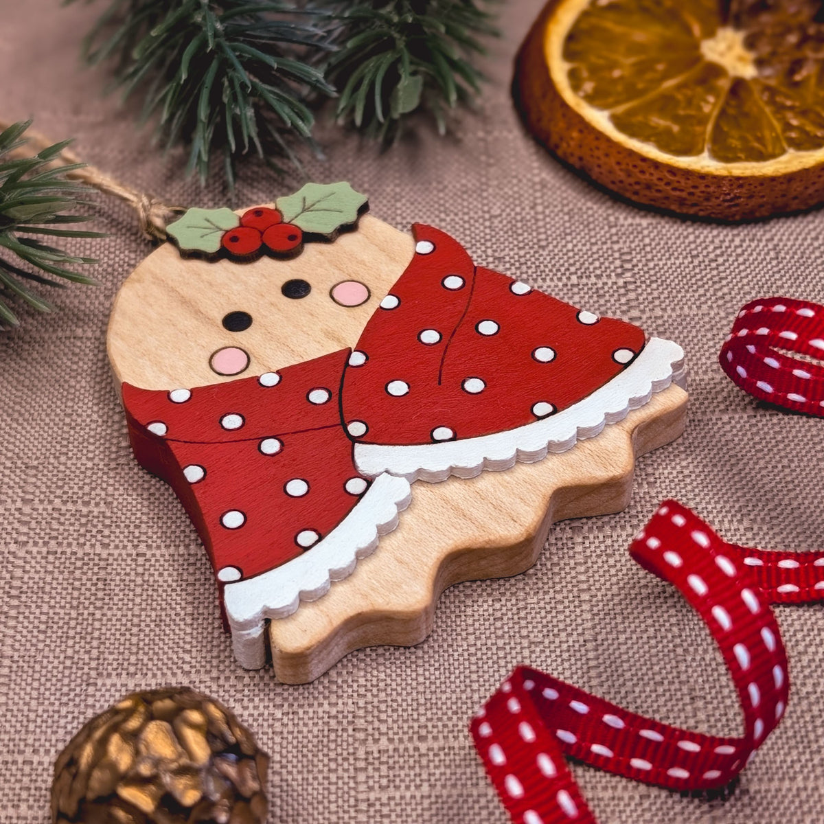 Ghost in blanket hanging decoration