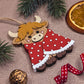 Highland cow in blanket hanging decoration