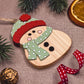 Woolly hat snowman hanging decoration
