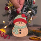 Woolly hat snowman hanging decoration
