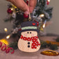 Top hat snowman hanging decoration