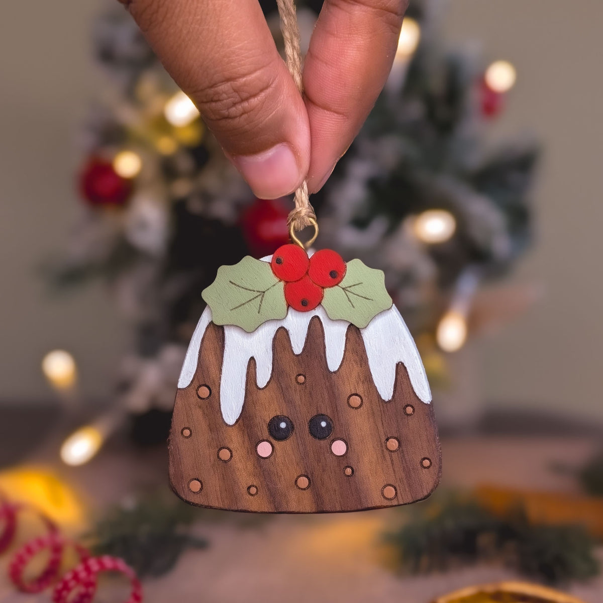 Christmas pudding hanging decoration