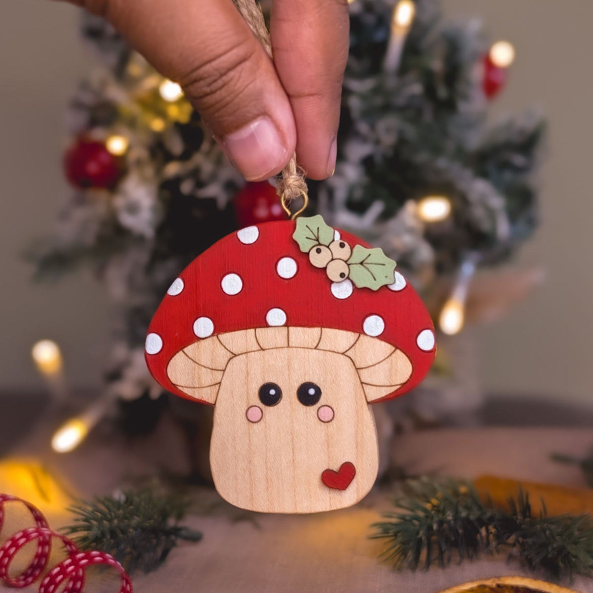 Mushroom hanging decoration