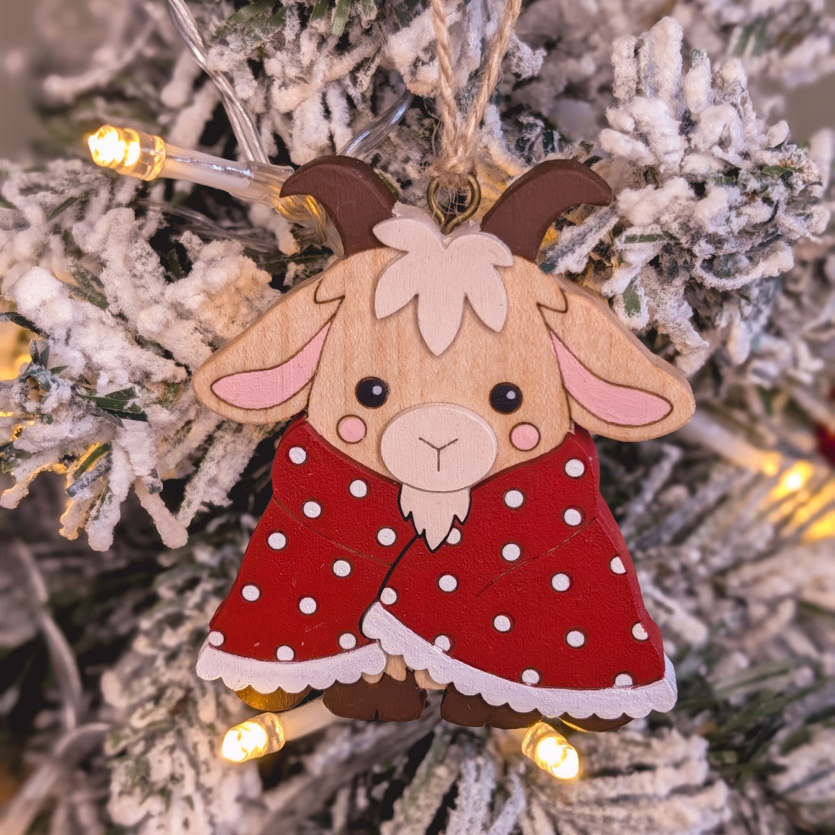 Goat in blanket hanging decoration