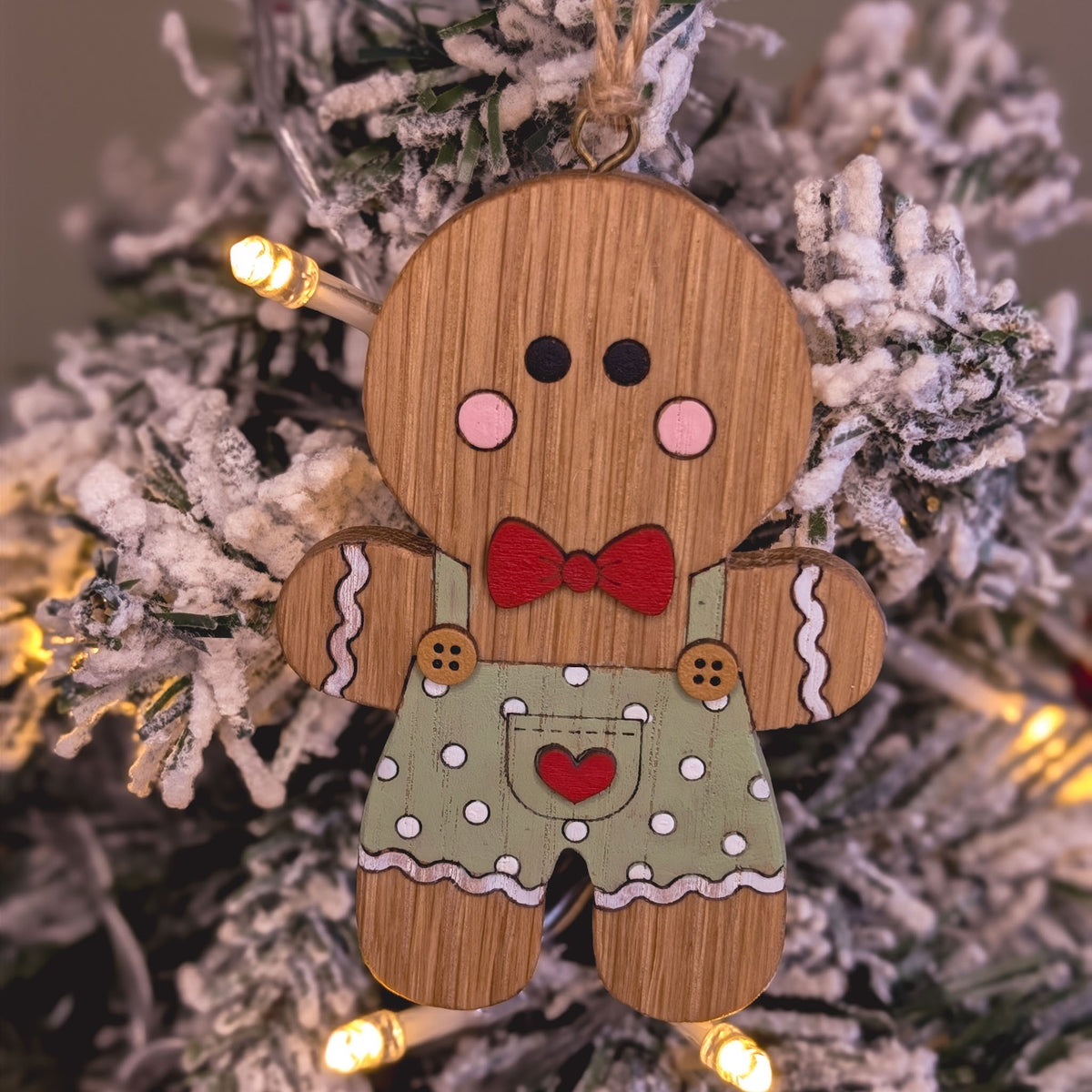 Gingerbread boy hanging decoration