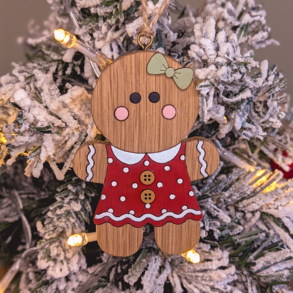 Gingerbread girl hanging decoration