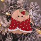 Ghost in blanket hanging decoration