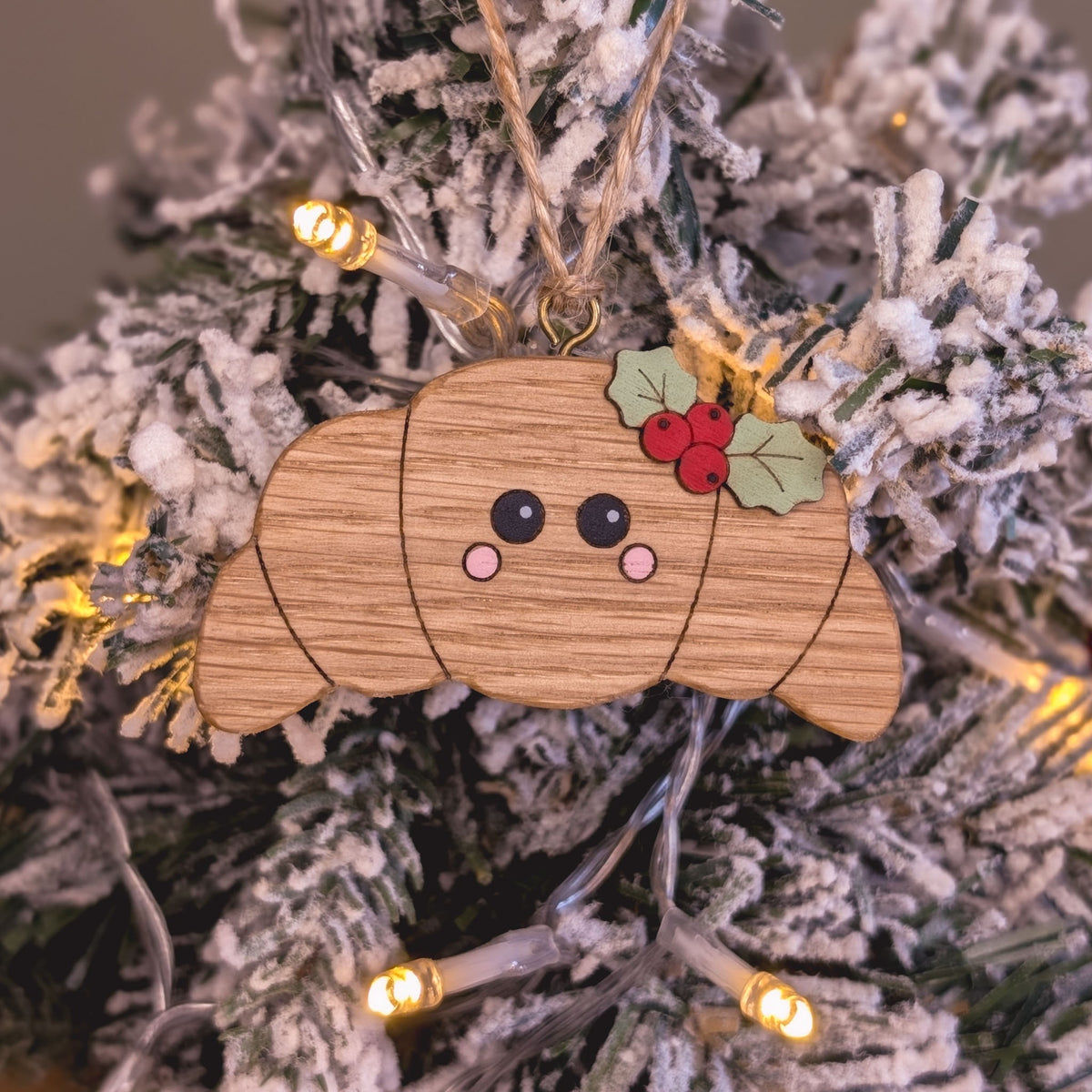 Croissant hanging decoration