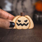 Mini maple wood pumpkin