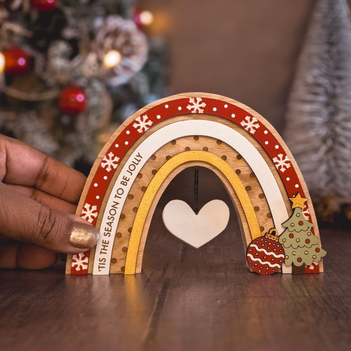 Personalised Christmas rainbow