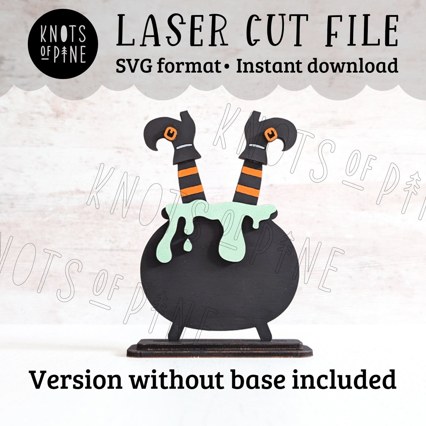 Halloween cauldron laser cut file